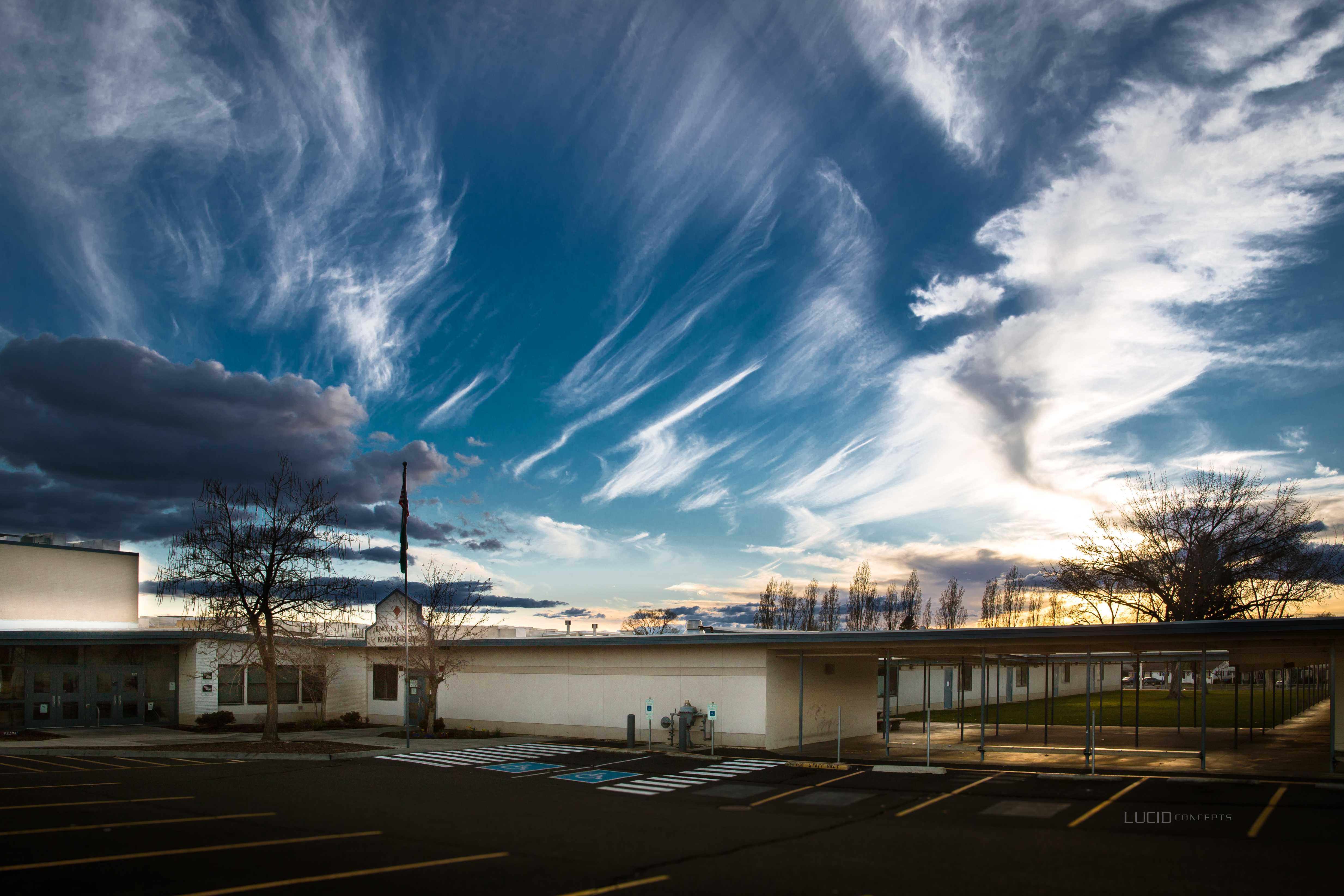outdoor walkway at a school